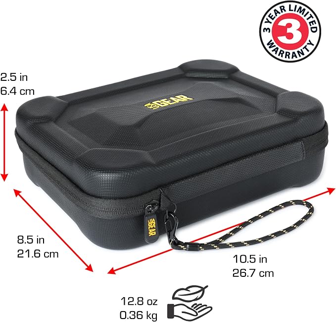 USA Gear Camera Field Monitor Case - 8 Inch Portable Camera Monitor with Customizable Foam Interior Fits NEEWER F700, FEELWORLD S55 V3, FEELWORLD F5, VILTROX DC-550, Foldable Sunshade Hood, & more - Image 7