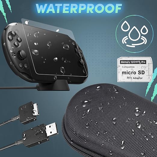 4 in 1 Kit for PS Vita 2000 Slim, PS Vita Case - 1 Pack | Case with Front & Back Protector, Adapter Charger Cable & Micro SD Card - Image 4