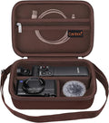 Canboc Carrying Case for Sony ZV-1F/ ZV-1/ ZV-1 II Digital Camera, Brown | Vlogger Accessory Kit Tripod Travel Storage Bag with Strap, Mesh Pocket fit Cable (Case Only) by Canboc