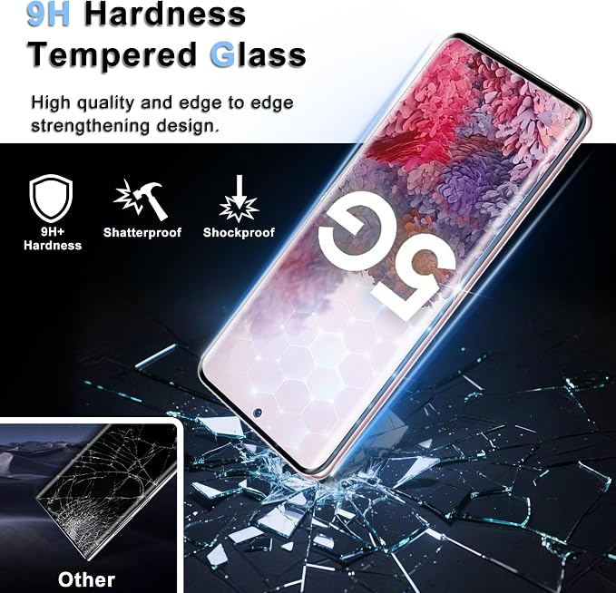 3 Pack for Samsung Galaxy S20 Screen Protector | Fingerprint Compatible, 9H Tempered Glass Full Coverage, Anti-Scratch, Case Friendly, HD Clear, Bubble-Free - Image 6