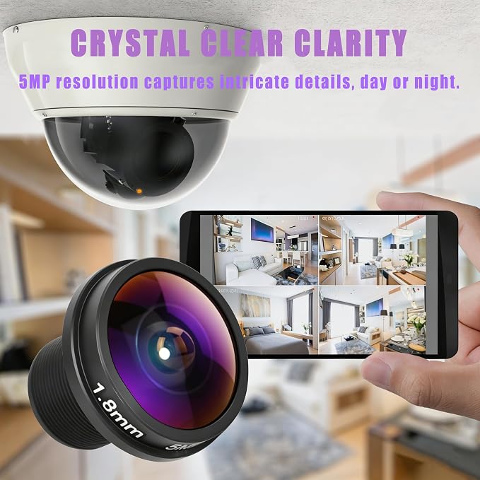 Sonew 1.8mm 180° Wide Angle Board Lens, HD 5mp Fisheye View CCTV Wide Angle Camera for CCTV Cameras - Image 5