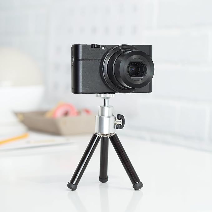 Amazon Basics Lightweight Portable Mini Travel Tripod with 360° Ball Head, Adjustable Height, Desktop, Black - Image 8