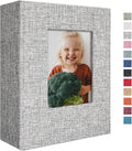 Vienrose 4x6 Photo Album,100 Pockets,Linen Cover with Window,Grey | Cover Window, Acid Free Pages, Linen Hardcover, Baby Wedding Family Photos by Vienrose