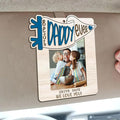 Personalized Best Dad Ever Picture Frame, Car Visor Picture Frame, Car Picture Holder,Gift for Dad Car Accessories, Car Picture Wooden Frame, Drive Safe Daddy Visor Clip We Love You by TRUMPETIC