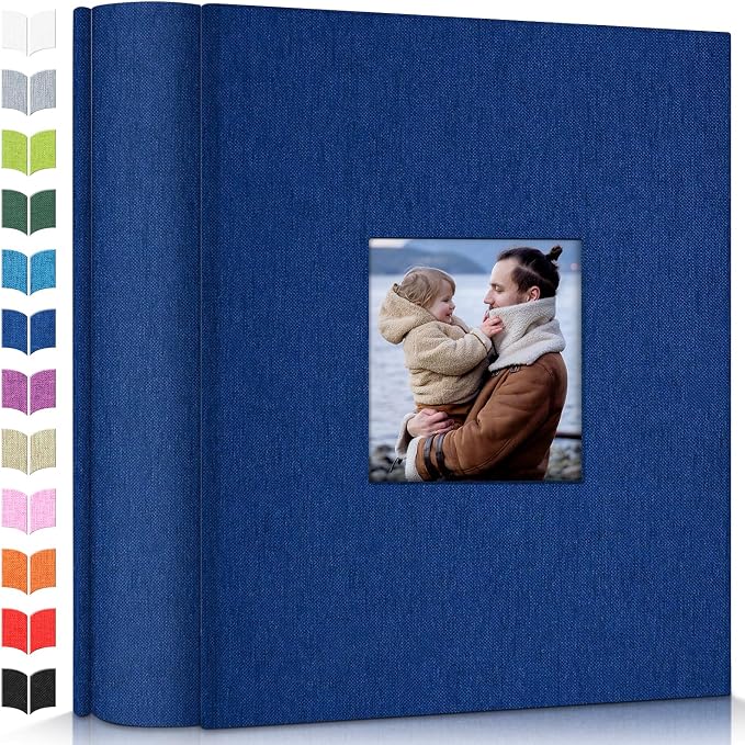 Artfeel Photo Album 4x6 with 1000 Pockets,Slip-in Picture Albums,Linen Cover Memory Book with Front Window,White Page Vertical Photo Book for Wedding,Family,Anniversare,Baby,Vacation by Artfeel