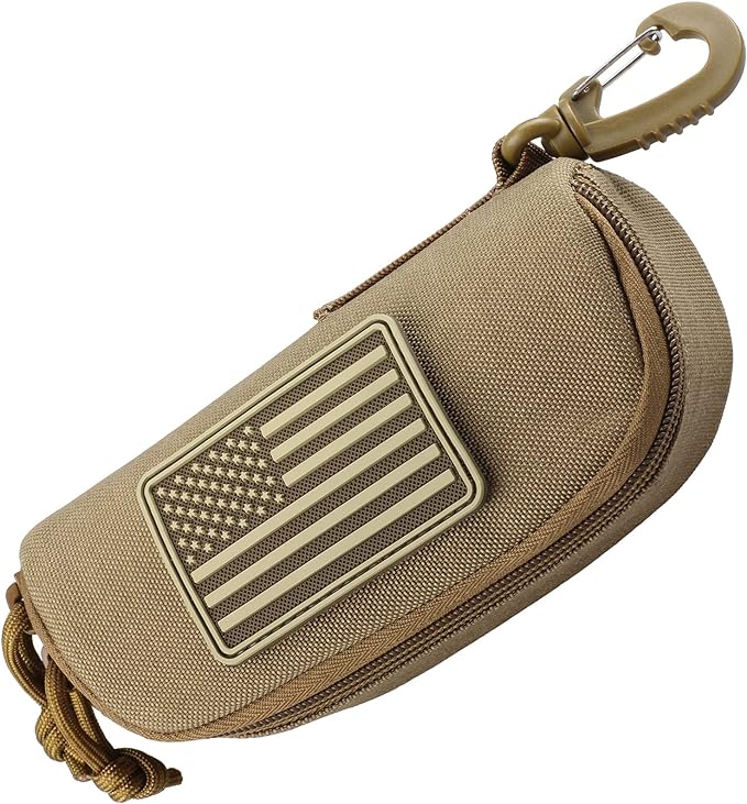 Wynex Tactical Molle Glasses Pouch, Shockproof Eyeglass Case for Glasses | Sunglasses Case Hard Shell, 360°Clip & Patch, Glasses Protector Fit Sunglasses Goggles, for Travel Sports Work by WynexTactical
