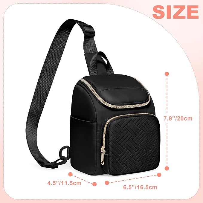 Camera Sling Bag Compatible with Polaroid Now, Flip, Now+, Go Gen2 | Crossbody Camera Case with Adjustable Strap, Multiple Pockets for Instant Film Camera Bag, Protective Carrying Bag - Image 6
