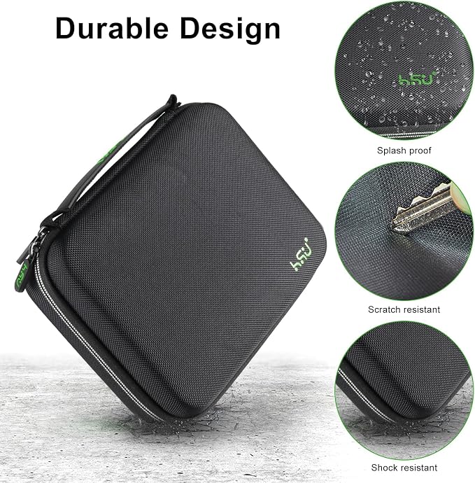 HSU Protective Carrying Case Compatible with Go Pro Hero | 13, 12, 11, 10, 9, 8, 7, 6, 5 and Accessories, Light and Medium Security Bag, Compact and Safe Action Camera Travel Storage - Image 6