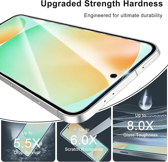 3 Pack for Samsung Galaxy S24 FE Screen Protector, 9H Tempered Glass Full Coverage, Case Friendly, HD Clear, Anti-Scratch, Fingerprint Compatible, Bubble-Free for S24 FE 5G 6.7” - Image 6