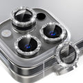 Choiche for iPhone 16 Pro/iPhone 16 Pro Max Camera Lens Protector | Ultra HD, Bling 9H Tempered Glass Camera Cover Screen Protector Metal Ring Decoration Accessories (Glitter-Titanium Natural) by Choiche