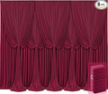 8 Panels Burgundy Backdrop Curtains for Wedding Party Wrinkle Free Backdrops Curtain Drapes Fabric Decorations Maroon Photo Back Drop for Baby Shower Photography Stage Reception 40ft(W) x 12ft(H) by Tao-GePartyDecorations