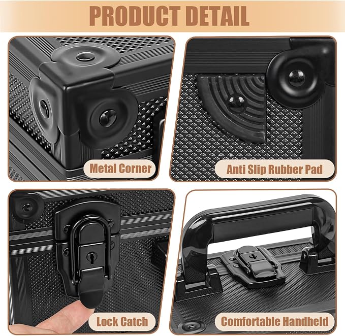Toploader Storage Box for 3" x 4" 35pt Rigid Card, Magnetic Card Case | Portable Top Loader Card Case with 3 Removable Dividers, Holds 150+ Toploaders, Magnetic Holders for Sports Trading Cards - Image 5