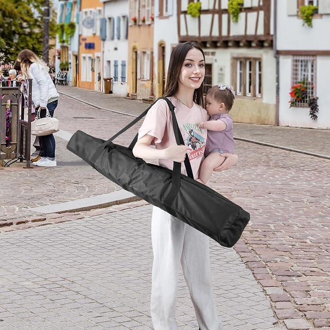 COOLBEBE 45 Inch Tripod Carrying Case - 45x7x7 Inch Storage Bag, Black | Waterproof Tripod Case for Light Stands, Fishing Rods, Tent Poles, and Camera Gear, Water Resistant - Image 8