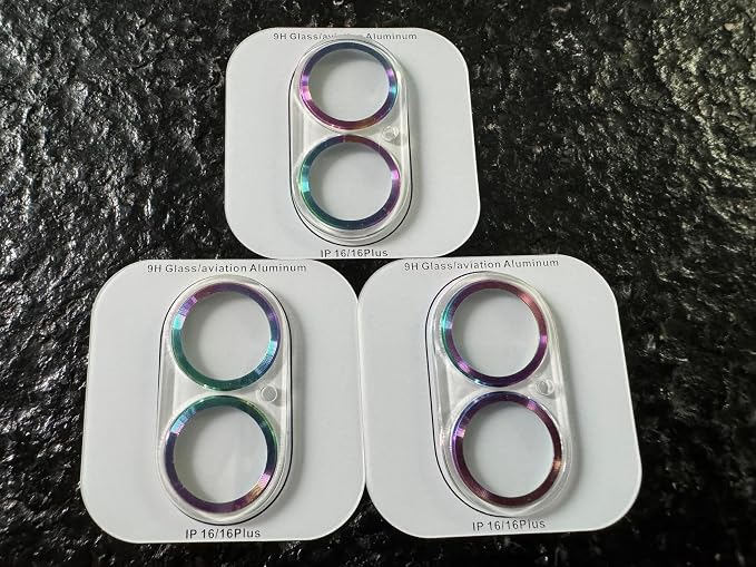 Dengduoduo Camera Lens Protector for iPhone 16 and 16 Plus 3 Pack, Tempered Glass, Ultra HD, 9H Hardness, Anti-Scratch, Case Friendly, Easy to Install [No Affect on Night Shots] - Image 2