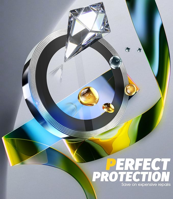 Orzero (2 Sets Camera Lens Protector for Samsung Galaxy Z Fold 8 Ultra, [EZ Install] [Case-Friendly] 9H Tempered Glass CD Pattern Lens Cover, Military-Grade Shockproof, HD Clarity Anti-Glare - Sliver - Image 4