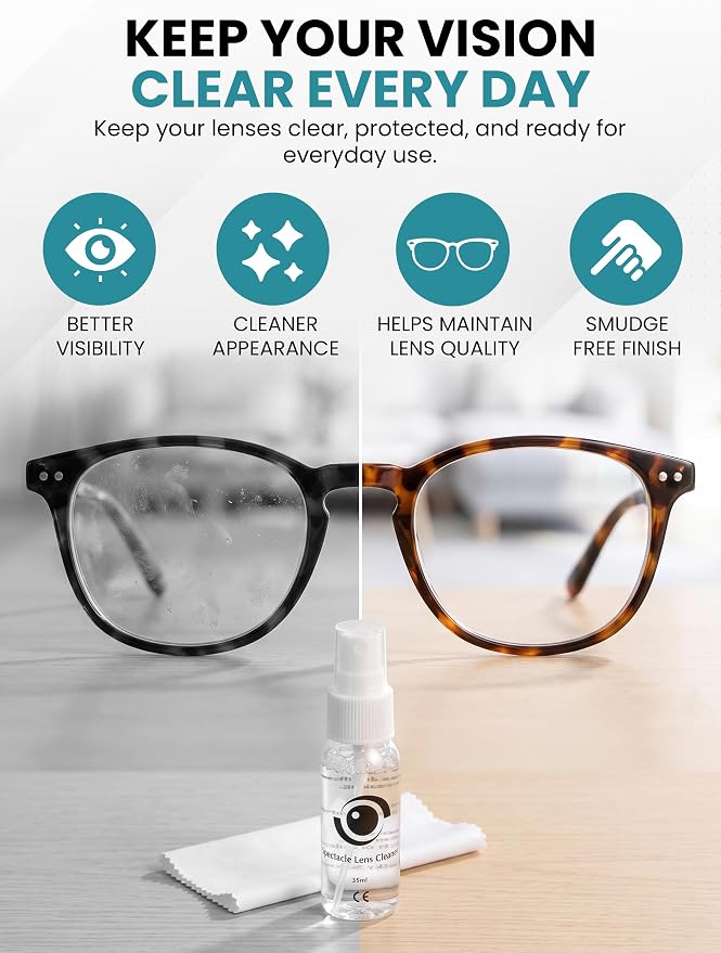 Complete Eyeglass Lens Cleaner Set | Cleans Any Lens or Screen | Repair Tool Fixes Eyeglasses, Sunglasses, and Watches | Includes Cleaning Solution, Repair Tool, and Premium Microfiber Towelette - Image 6