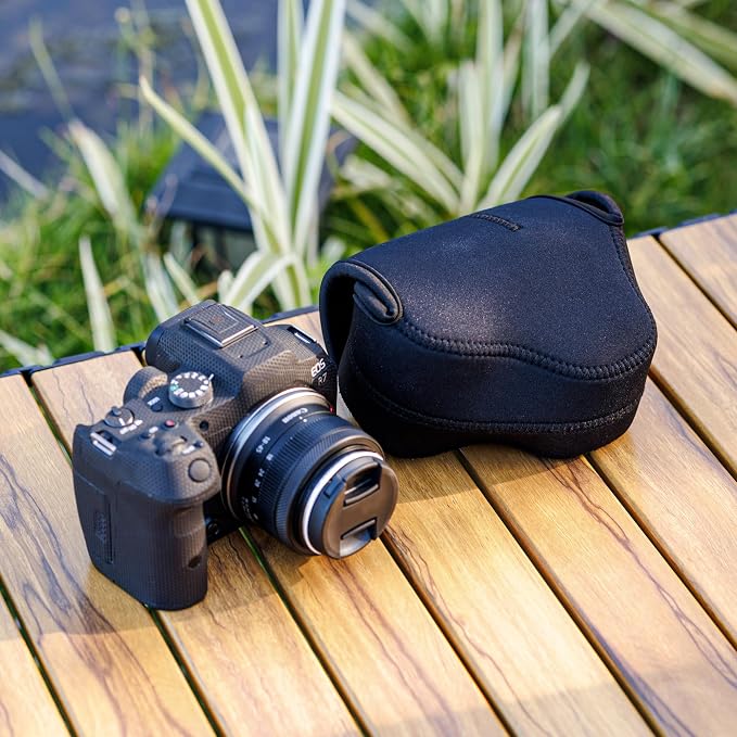 Neoprene Mirrorless Camera Case for Canon EOS R7 R10 +18-45mm Lens Z6III | for Nikon Z5 z5II Z6 Z6III +24-50mm Lens, Z50II +16-50mm Lens, 6mm thick Neoprene Camera Sleeve Pouch, Anti-Scratch - Image 8