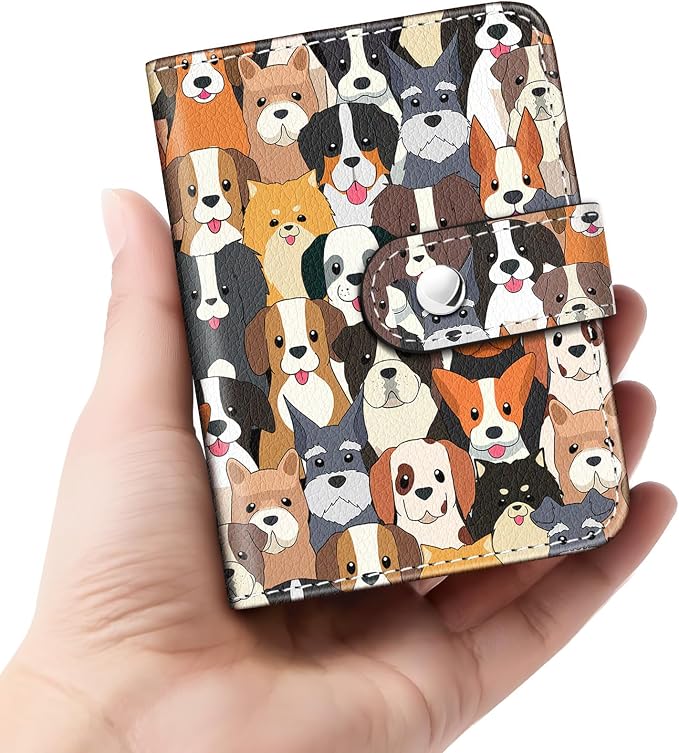 Dogs Small Photos Album for 2x3 Inch Films, 56 Pockets | Mini Cute Picture Book, Wallet Size, for Polaroid Fujifilm Instax Mini Instant Camera Printer, Kpop Photocard Binder Holders by Lebrocoli