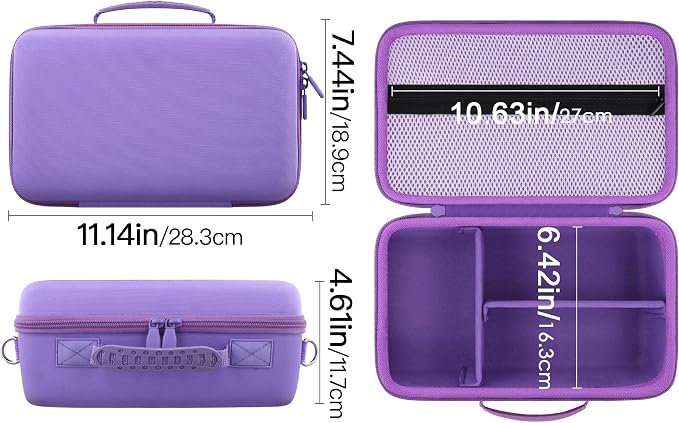 Hard Case for Canon EOS Rebel T7/T100/R50/R100 DSLR Camera with Lens | Fits for Canon T7/T100/R50/R100/R5/R6 V//R6 Mark II DSLR Camera and Lens, With Shoulder Strap, Protective Case, Purple - Image 6