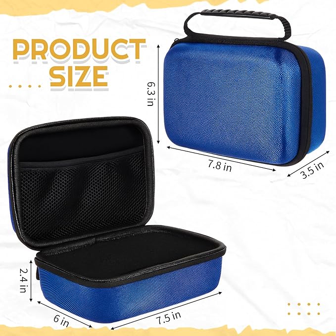 Relaxweex Hard Case with Foam, 7.8 X 6.3 X 3.5 Inch, Blue | EVA Waterproof Shockproof Case, Customizable Foam for Camera Electronics Instruments, Digital Products, with Knife - Image 2