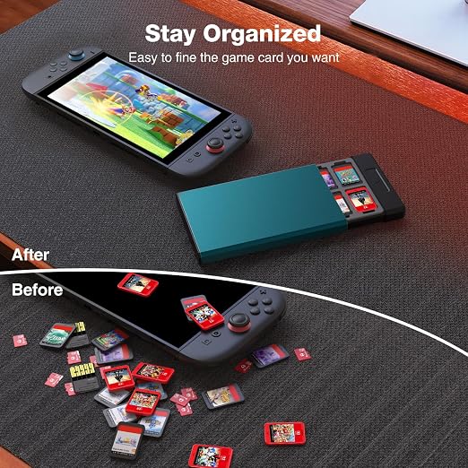 HEIYING Switch Game Case with 40 Precise Slots for Switch 2 / Micro SD Card | Portable Game Card Case, Metal Shell with Soft Silicone Lining, Precise Slots, Magnetic Closure for Easy Storage & Access - Image 5