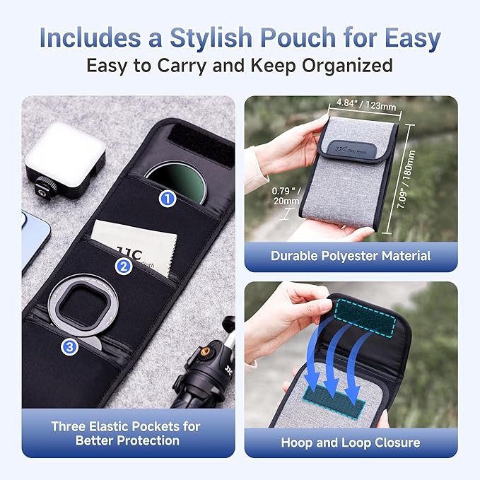 JJC ND Filter for iPhone, Lens Adapter with 67mm Variable ND2-128 Filter | Magnetic Lens Attachment for iPhone 16 15 14 Pro Max Plus, with 1/4" Screw & Cold Shoe, Ideal for Vlog/Video/Photography - Image 7