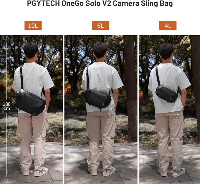 PGYTECH OneGo Solo V2 Camera Sling Bag 6L Crossbody Black Camera Bag | Camera Case for Urban Travel Photographers, Mirrorless Camera Bag for Sony/Canon/Nikon/DJI Mavic/Air/Mini/Tripod/Laptop - Image 8