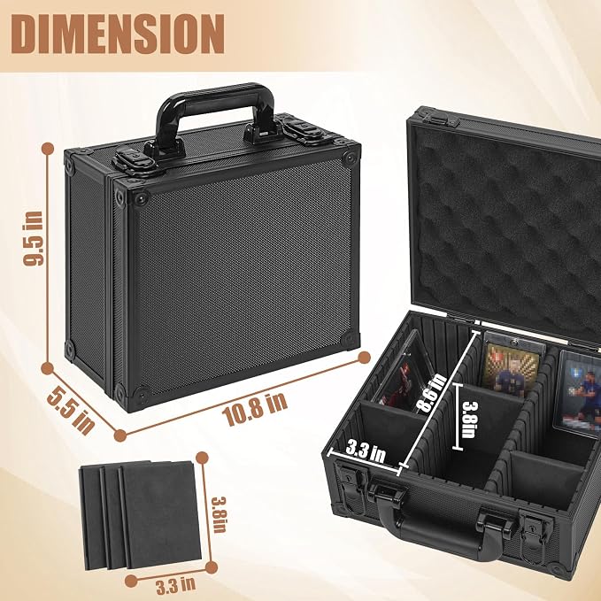 Toploader Storage Box for 3" x 4" 35pt Rigid Card,Magnetic Card Case | Portable Top Loader Card Case with 5 Removable Dividers, Holds 350+ Toploaders, Magnetic Holders for Sports Trading Cards - Image 7
