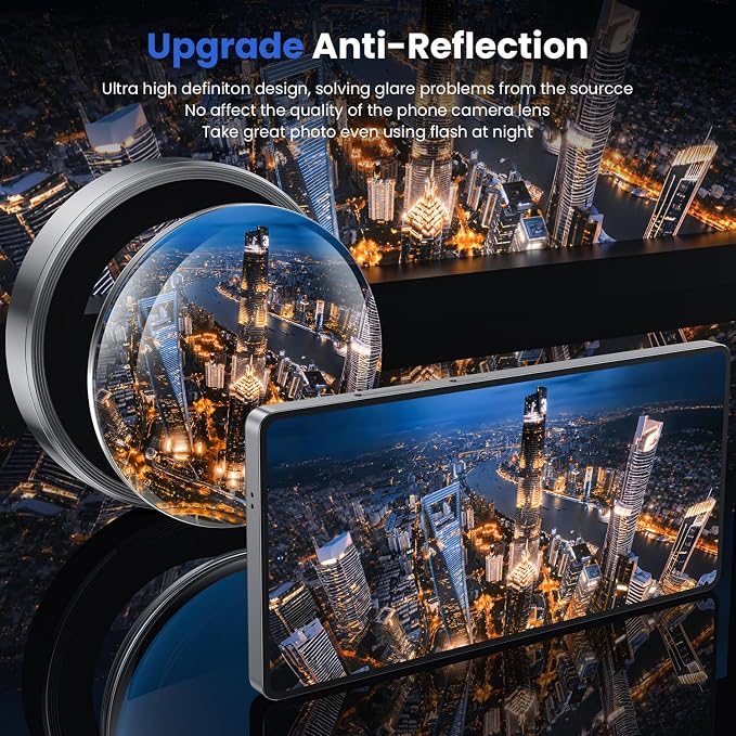 WSKEN for Samsung Galaxy S25 Ultra Camera Lens Protector - Ultra Thin | Case Friendly, 9H Shatterproof Tempered Glass, Anti Scratch Metal Circle, Camera Screen Protector Cover Accessories, Silver - Image 2