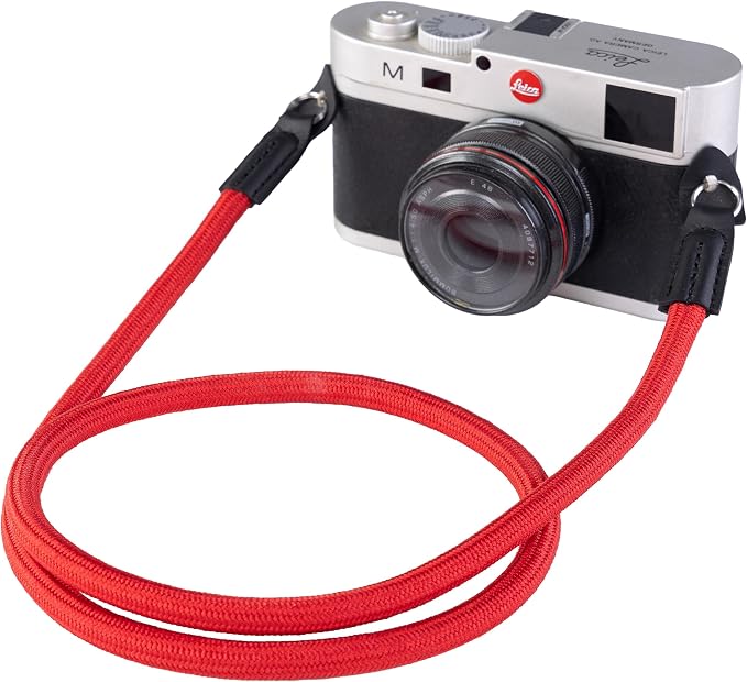 Camera Strap Vintage 100cm Nylon Climbing Rope Camera Neck Shoulder Strap for Micro Single and DSLR Camera(Red) by Eorefo