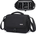 CADeN Camera Bag Case Shoulder Crossbody Bag Compatible for Nikon, Canon, Sony, DSLR SLR Mirrorless Cameras and Lenses (1.0 Black, Large) by CADeN