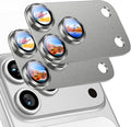 Uyiton for iPhone 17 Pro Camera Lens Protector, Metal Frame Glass Cover | Not Easy to Break, Strong Adsorption, Case-Friendly, Metal 9H Sapphire Glass Rear Camera Cover, Natural Titanium, 2 Pack by Uyiton