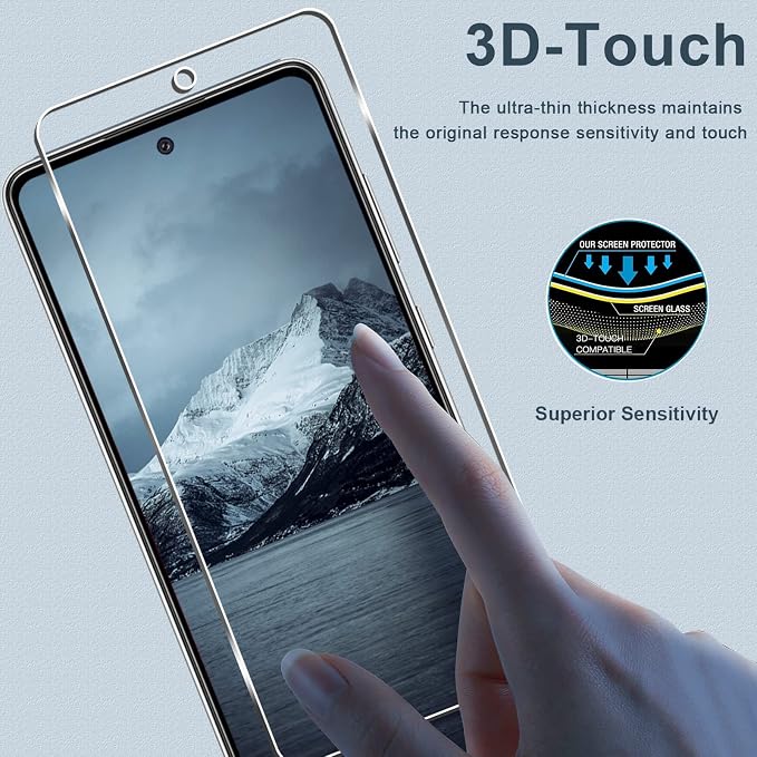 [3+3 Pack] Galaxy A52 5G Screen Protector + Camera Lens Protector, 9H Tempered Glass Film, Scratch Resistan, Easy Installation, Bubble Free, HD Screen Protector for Samsung Galaxy A52 5G/4G/A52s 5G - Image 5