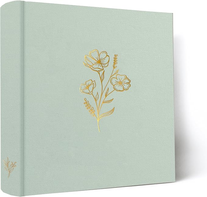 Holoary Photo Album 4x6 200 Photos, 200 Pockets 4”x6” Picture Album, Linen Fabric Cover Big Picture Book for Photos with Writing Area, 4x6 Photo Albums for Family Weddings Travel Memories(Sage) by Holoary