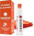 WHOOSH! Screen Shine Go – Refillable Screen Cleaner Kit, 1 fl oz | Includes 6x6" Microfiber Cloth, TSA Approved for Travel, For MacBook, Phone, iPad & Eyeglasses, Streak Free Finish by WHOOSH
