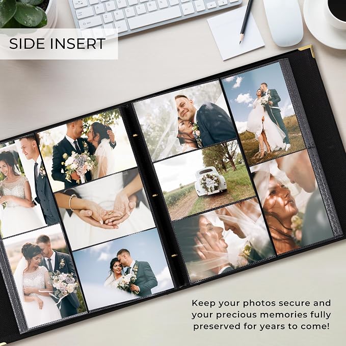 Beautiful Linen Photo Album For 4x6 Photos - Holds Up To 500 Pictures | Safely Stores Unique Memories - The Perfect Large Book for All Pictures of Treasured Family, Baby or Wedding Moments - Image 5