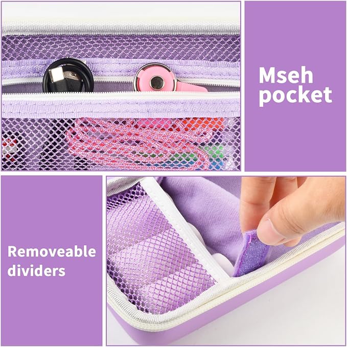 Case Compatible with ESOXOFFORE for Dylanto for Anchioo for WEEFUN for GKTZ for Amzelas for Mafiti Instant Print Camera for Kids, Film Camera Storage Holder Organizer Bag (Box Only)- Purple | For ESOXOFFORE/ for Dylanto/ for WEEFUN/ for Anchioo/ for GK... - Image 4