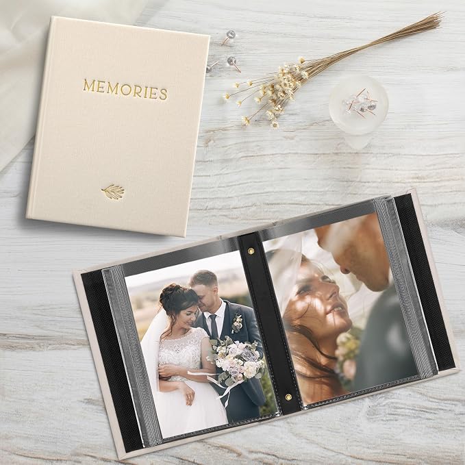 Beautiful Linen Photo Album For 4x6 Photos - Holds Up To 100 Pictures | Safely Stores Unique Memories - The Perfect Large Book for All Pictures of Treasured Family, Baby or Wedding Moments - Image 5
