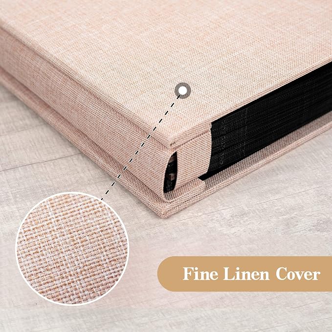 potricher Photo Album for 4x6 300 Horizontal Pockets Linen Cover Small Capacity Picture Book for Family Wedding Baby and Anniversary (Beige) | Small Capacity 4x6 Picture Albums with Horizontal Pockets, 4x6 Photo Book for Family, Wedding, Baby, Anniversary - Image 6
