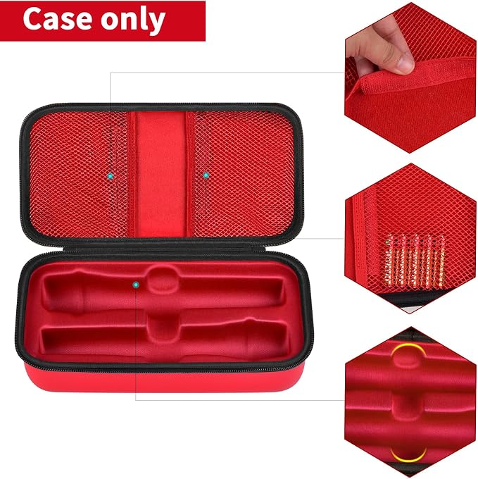Wireless Microphone Case Compatible with JBL Wireless Two Microphone System, Handheld Dual Mic Travel Bag for Singing or Karaoke for Receivers, Adapters, AA Batteries - Image 5