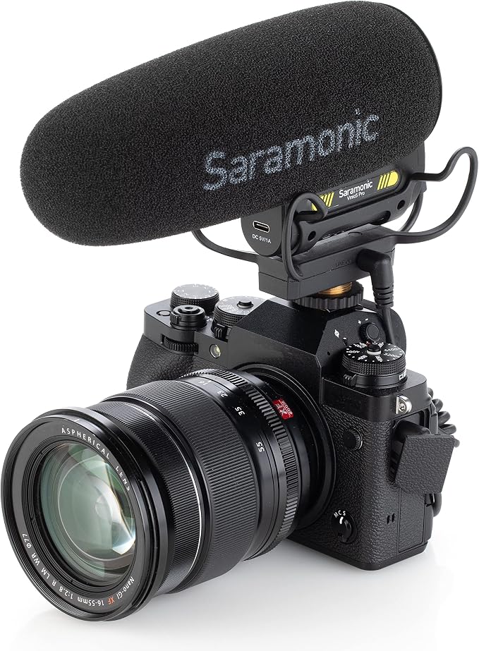 Saramonic Vmic5 Pro On-Camera Supercardioid Shotgun Microphone | 3-Stage Gain, 75/150Hz Filters, High-Freq Boost, Auto On/Off, Headphone Out, 120hr Battery - Image 4