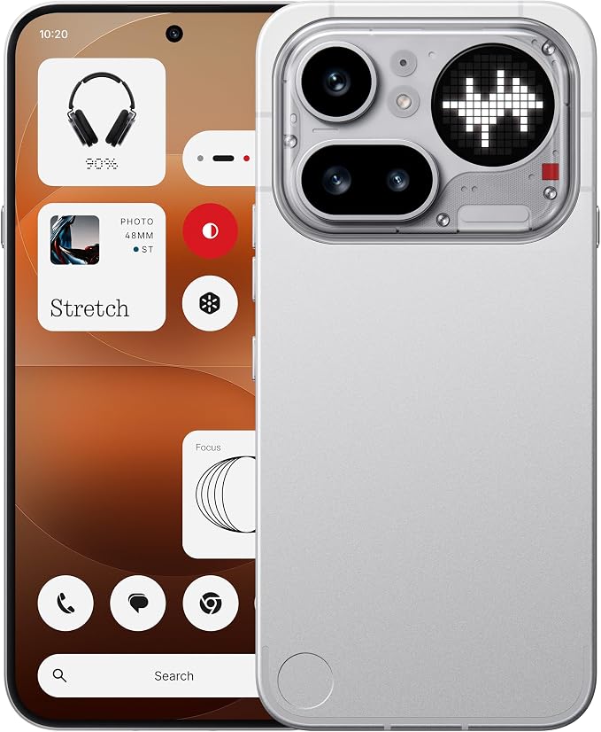 Nothing Phone (4a) Pro Cell Phone 2026 New, Unlocked Android 16 Smartphone, Triple-Lens Camera, AI Photo Edits, 6.83" 144Hz AMOLED Display, 5080mAh Battery, Dual-SIM Glyph Matrix (Sliver, 8+128GB) by Unknown
