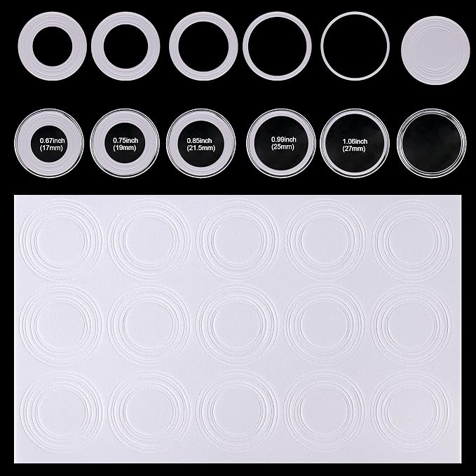 SPLF 100 Pieces 30mm Coin Capsules, Coin Holder Case, White | 5 Sizes (17/19/21.5/25/27/29.5mm) Protect Gasket, Plastic Storage Organizer Box, Collection Supplies - Image 2