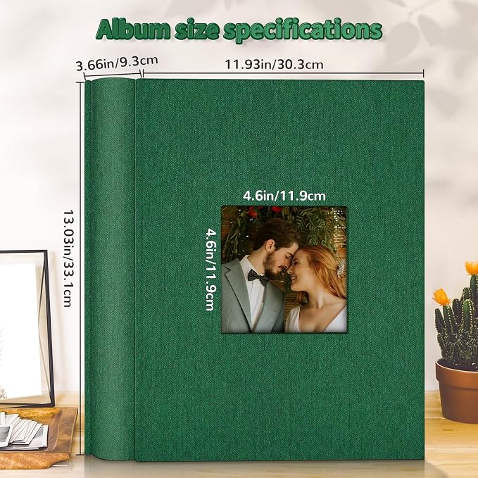 Artfeel Photo Album 4x6 with 1000 Pockets,Slip-in Picture Albums,Linen Cover Memory Book with Front Window,White Page Vertical Photo Book for Wedding,Family,Anniversare,Baby,Vacation - Image 3