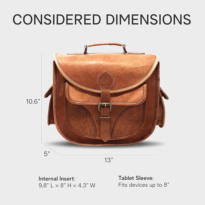rofozzi Leather Camera Bag for Women, Vintage Crossbody Camera Bag with Removable Insert for Mirrorless & Small DSLR Cameras, Genuine Leather - Image 6