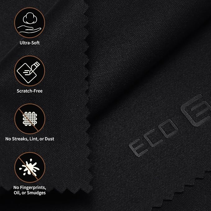 Eco-Fused Microfiber Cleaning Cloths - 40 Pack - (6 x 7 inches) for Cleaning Glasses, Spectacles, Camera Lenses, Tablets, Phones, Smartphones, Laptops, LCD Screens and Other Delicate Surfaces - Image 3