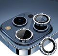 for iPhone 15 Pro/15 Pro Max Camera Lens Protector Diamond, Blue | Individual Metal, 9H Hardness, Scratch Resistant, Shockproof, Drop Protection, Case Friendly, Stylish Accessories by Xfilm
