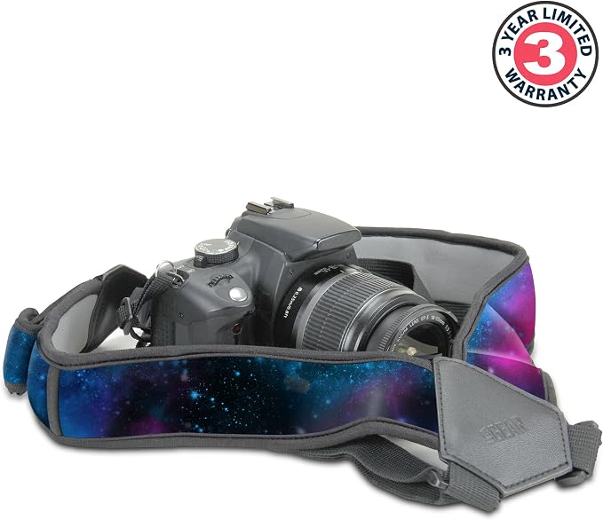 USA Gear DSLR Camera Strap Chest Harness with Quick Release Buckles, Galaxy Neoprene Pattern and Accessory Pockets - Compatible with Canon, Nikon, Sony and More Point and Shoot and Mirrorless Cameras - Image 8
