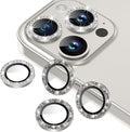 AGVEE 3+3 6 Pack for iPhone 15 Pro & Max Camera Lens Protector Cover | Individual Bling Diamond & Bling Glitter Sparkle Cute Gem Metal Ring, 9H Tempered HD Glass by AGVEE