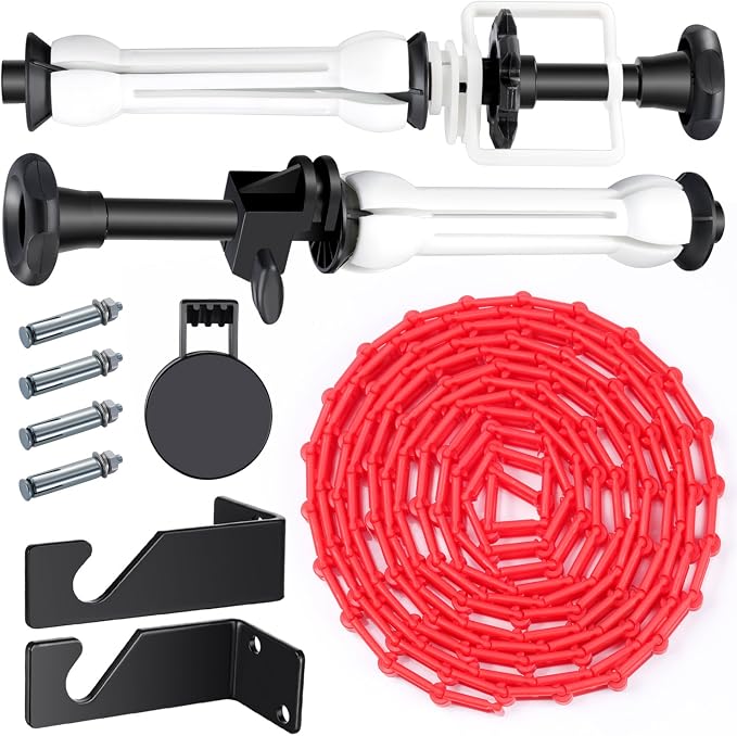 NEEWER Photography Single Roller Wall Mounting Manual Background Support System with 2 x Single Hook, 2 x Expand Bar, 1 x Chain, Load Capacity: 22lb/10kg - Image 2